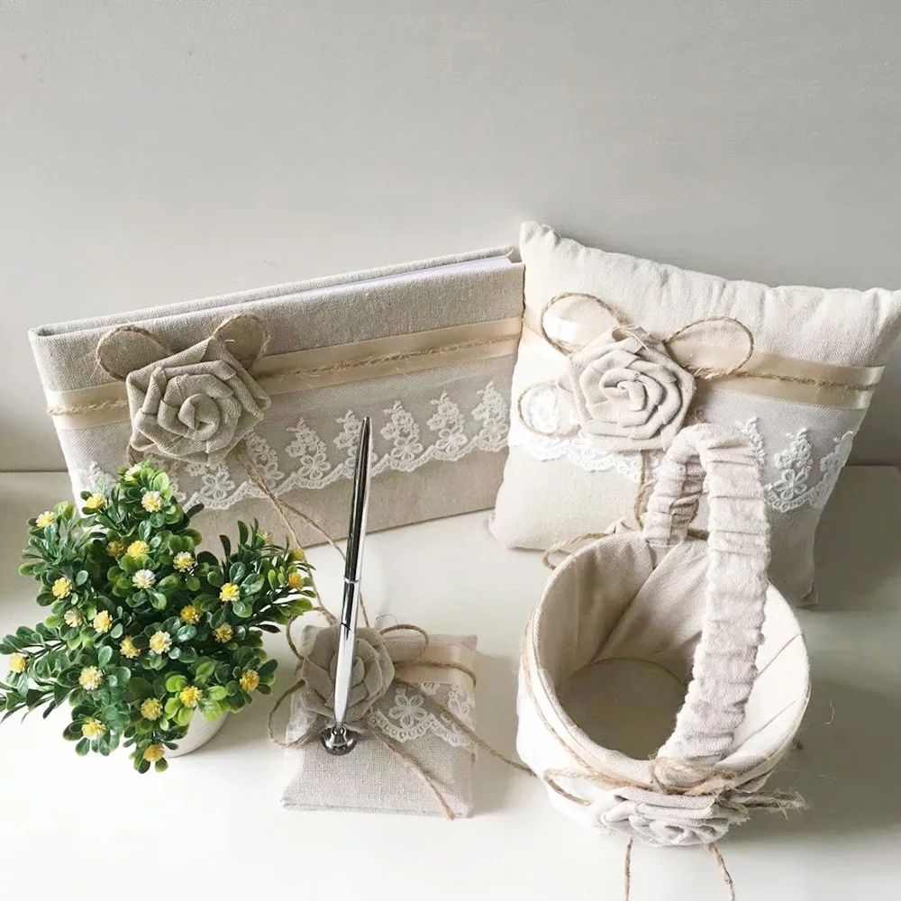 Гостевая книга ручка держатель Серебряная для девочек в цветочек корзинка