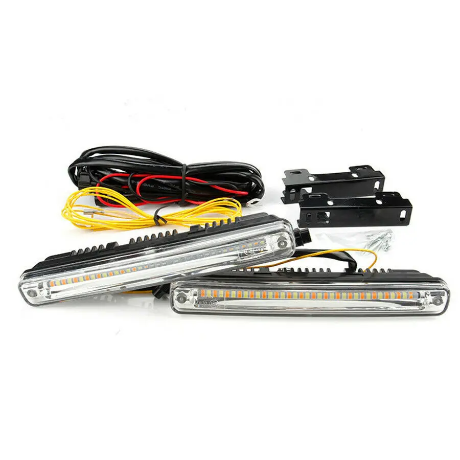 100% Фирменная Новинка отражатели 2 шт мощностью 12V Автомобильные фары дневного