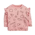 Little mavenрубашки с длинными рукавами для девочек одежда с аппликацией в виде динозавра для маленьких девочек осень 2020, детская одежда для детей, топы, футболки