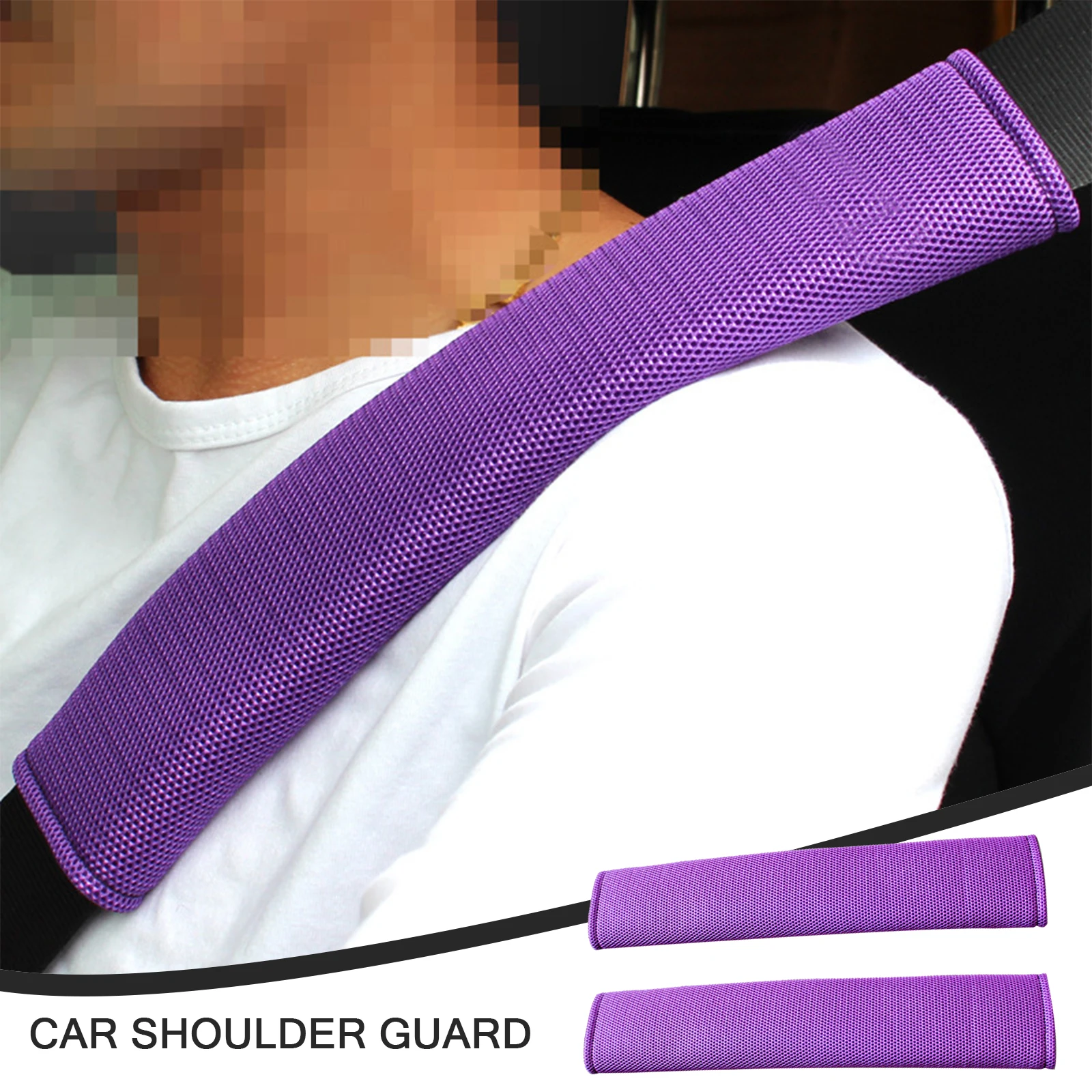 

2Pcs Breathable Car Safety Belt Cover Seat Belt Pad Sandwich Seat Belt Shoulder Pads Auto Seatbelt Shoulder Protective Strap Pad