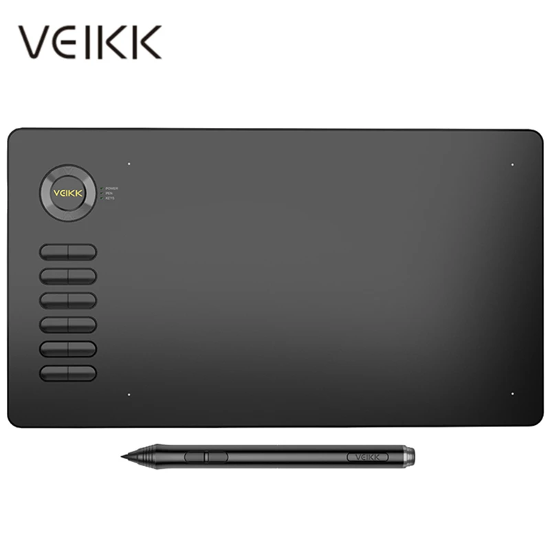 VEIKK A15 10X6 дюймов цифровой графический планшет 0,9 см профессиональный графический планшет 8192 уровней блокнот с ручкой без батареи