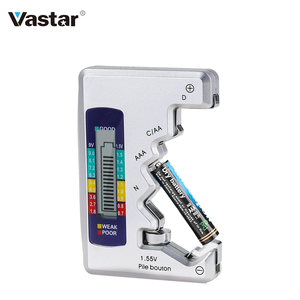 Универсальный Батарея тестер ЖК дисплей цифровой Ёмкость Тестер C D N AA AAA 9V 1 5 V