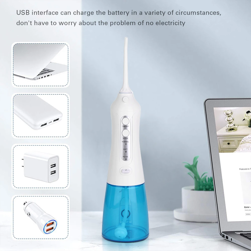 Azdent новые Ирригатор для полости рта USB Перезаряжаемые водяной Флоссер переносная