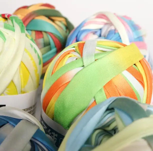 1 шт. = 100 г цветная ткань для вязания крючком ковры пряжа вязание из акрила и