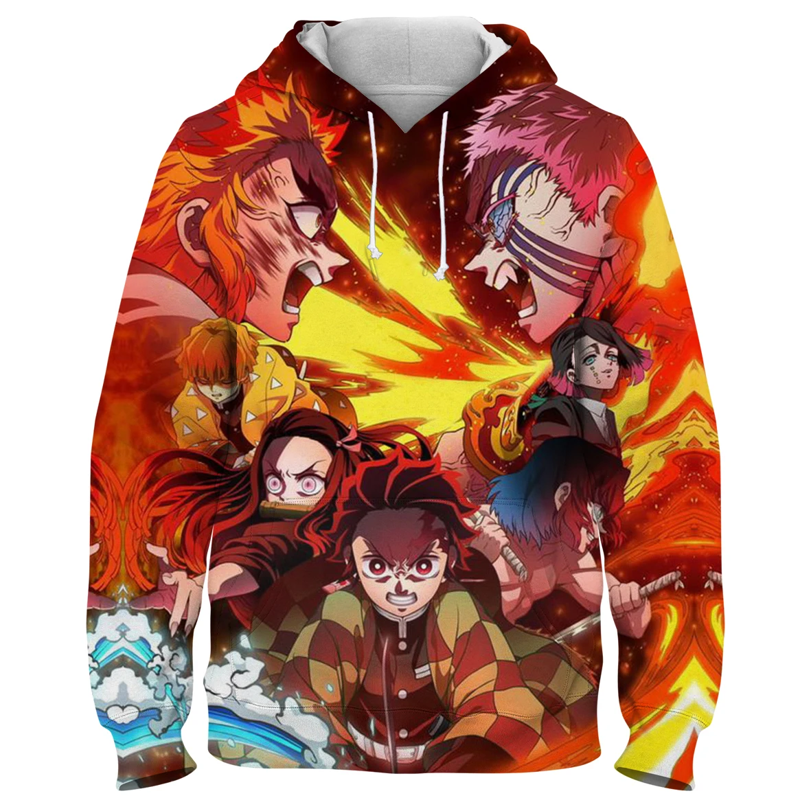 

Demon Slayer Kimetsu No Yaiba Anime Cartoon Fashion Men 3D Printed Hooded Oversized Hoodies Male Sweatshirts 3D Harajuku Hoody