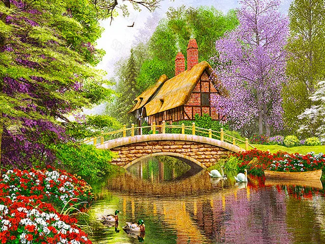 

Diy Diamond Painting Battle Plane Wild Animals Big Black Bear In The Forest Beautiful House In The Forest Decorative Painting