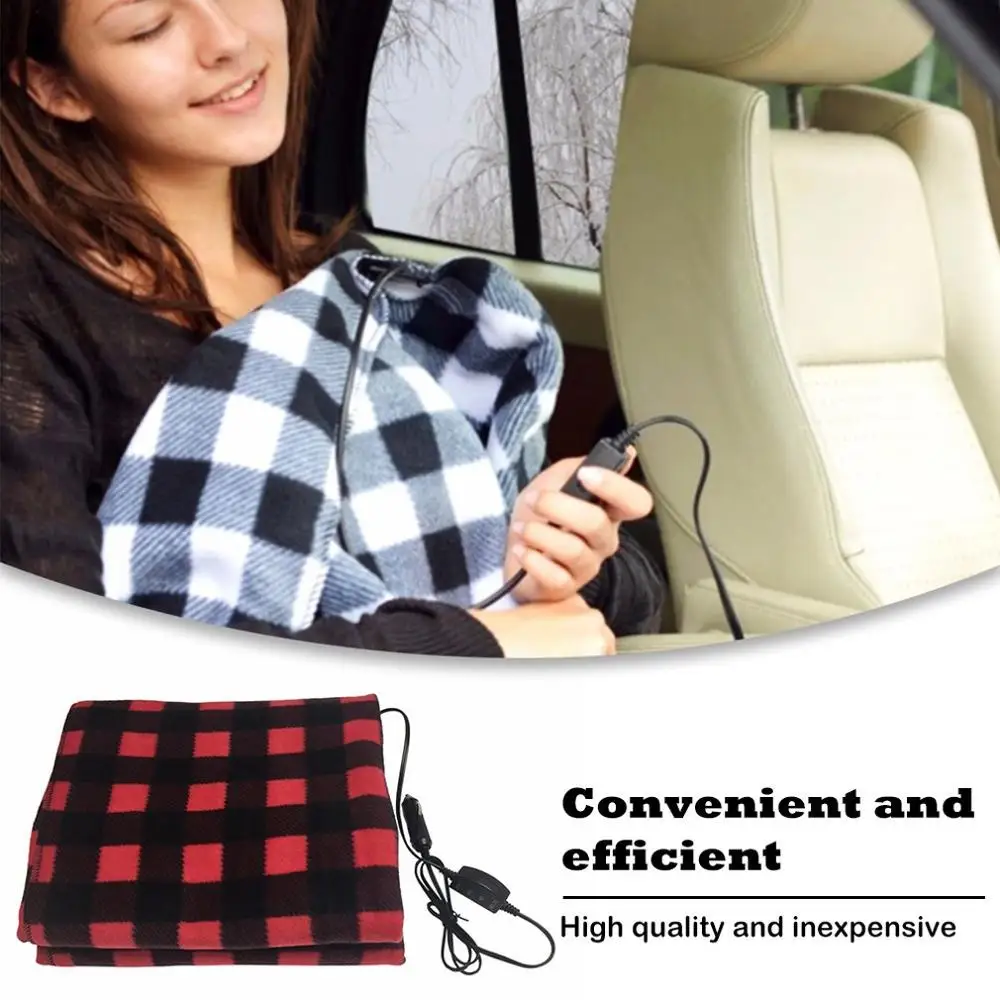 

New 145*100Cm 12V Car Heating Blanket Lattice Energy Saving Warm Autumn And Winter Car Electric Blanket Automotive