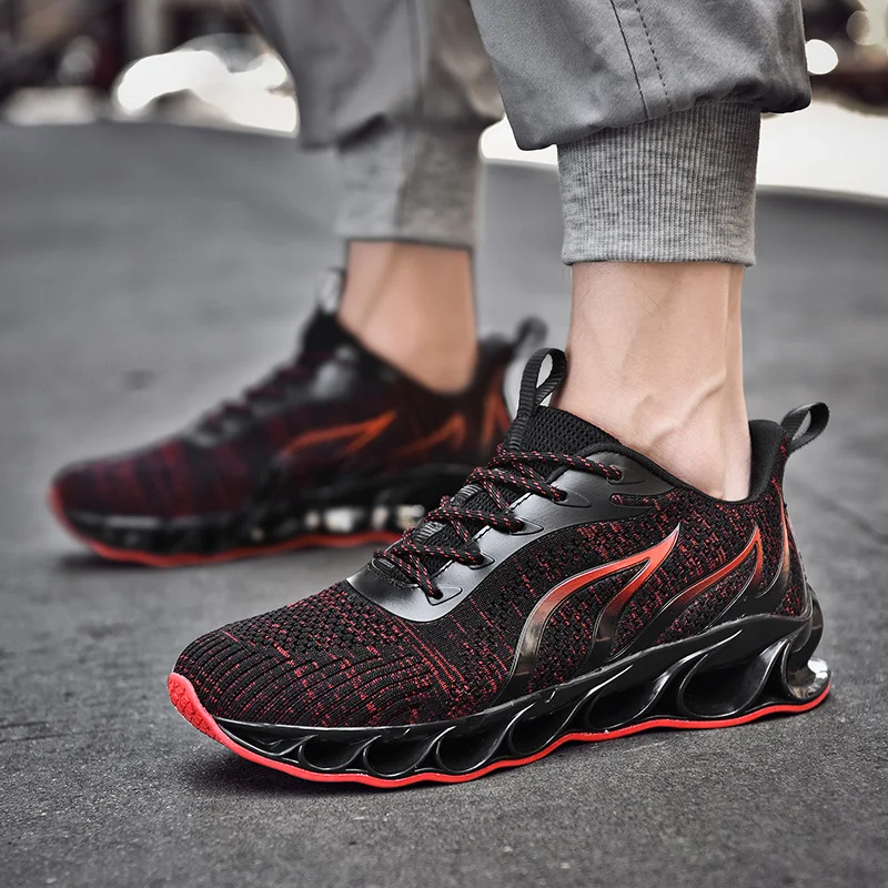 Новые мужские кроссовки 9908 дышащие легкие уличные узор пламя в стиле хип хоп