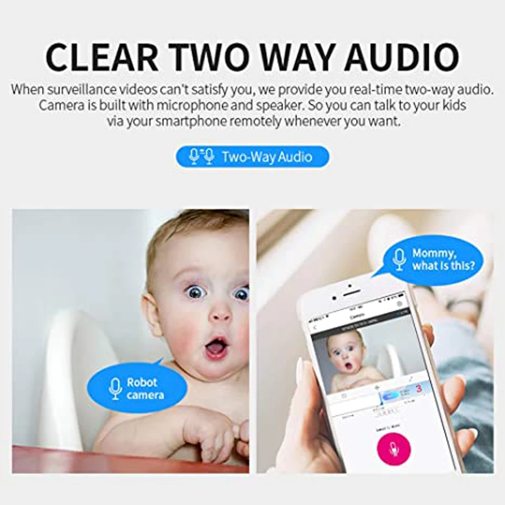 HD WIFI IP Camera 1080P Home Secutity Wireless Baby Monitor Auto Track Robot Surveillance Video APP Control | Безопасность и
