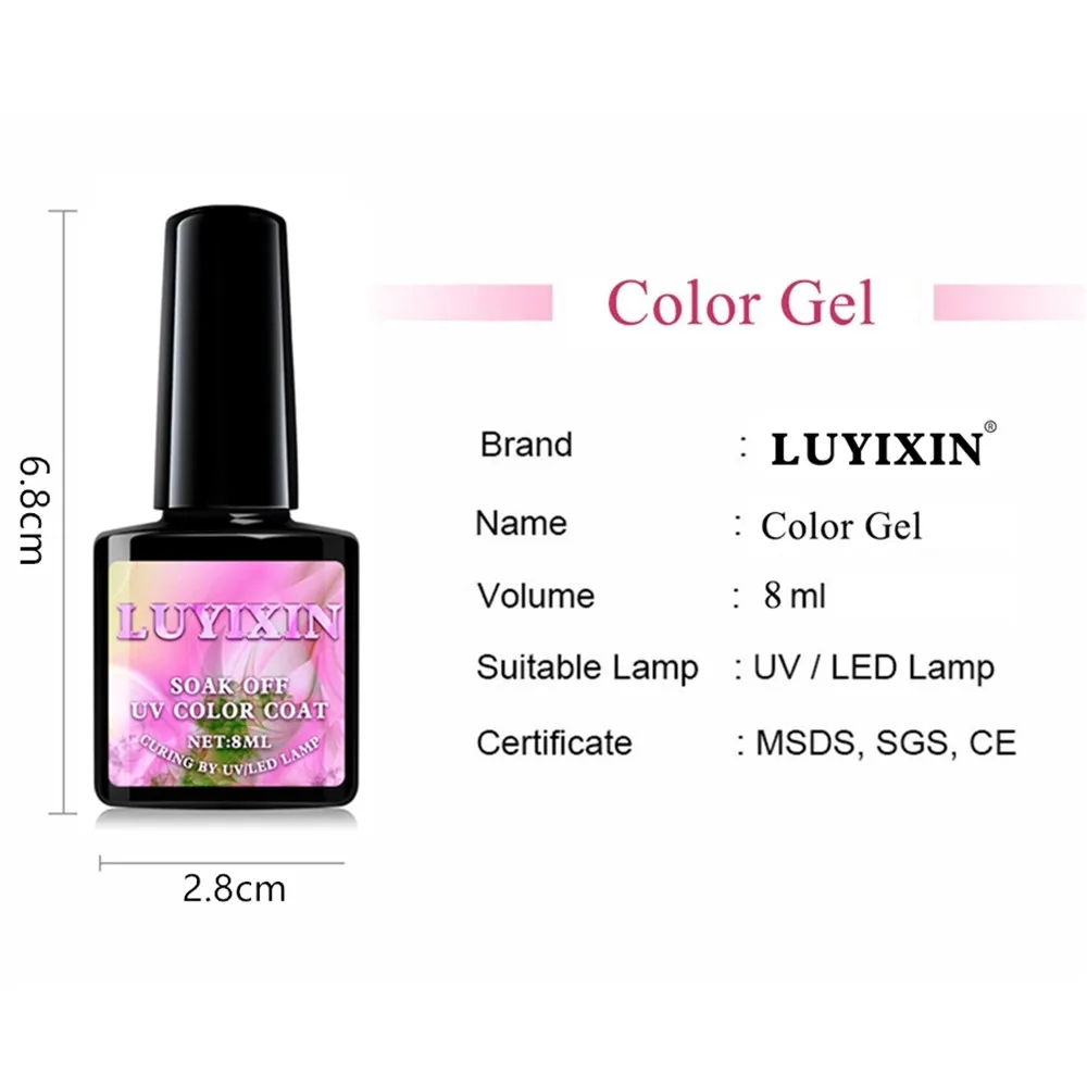 

LUYIXIN Cateye Nail Glue 8ML Blooming Gel UV Gel Nail Polish Set Lacquer with Strong Magnetic Board