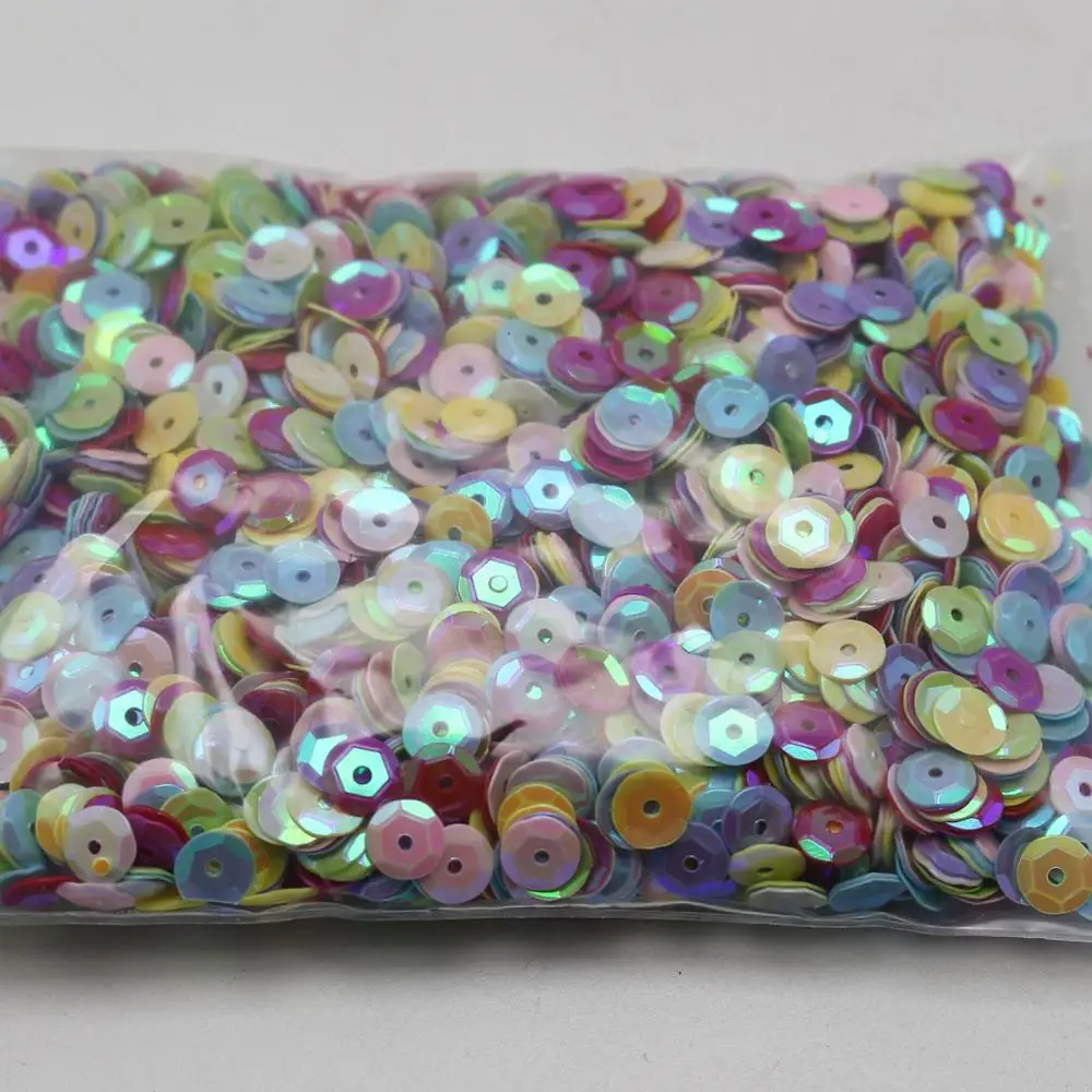 5000 шт./упак. смешанные Цвет AB 6 мм чашки с круглой свободные тесьма пайетками для