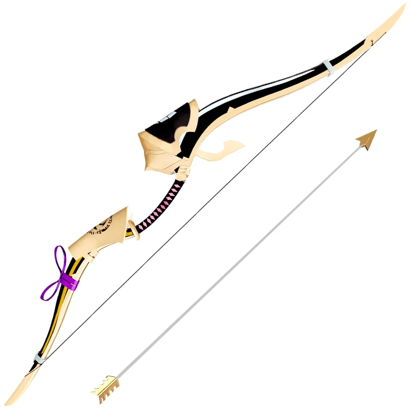 Game Genshin Impact Naganohara Yoimiya Cosplay Weapon Thundering Pulse Bow and Arrow Demon-breaking Tartaglia Props | Тематическая
