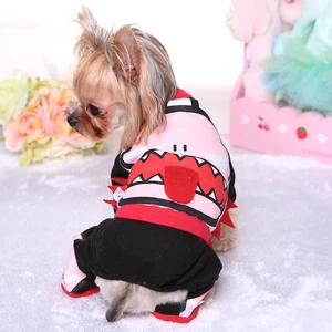Dog Clothes Autumn And Winter Warm Home Casual Clothes Print Jacket Puppy Chihuahua Coats Jumpsuit For Small Medium Dogs Outfit