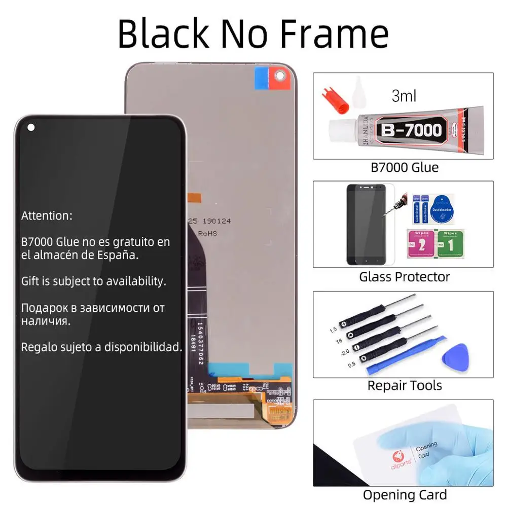 Black Дисплей для Huawei Honor V20 View 20 PCT-AL10 PCT-L29 LCD в сборе с тачскрином черный - Цвет: Black