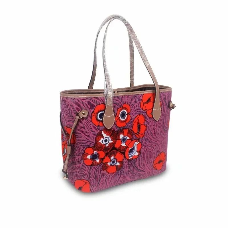 

3pcs Set Ankara Handbag+ Clutch Bag+6 Yard African Wax Print ankara kitenge dress fabrics YB-20