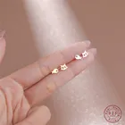 Женские асимметричные серьги в виде маленькой рыбы, из серебра 925 пробы