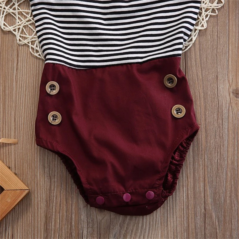 

Summer Toddler Girls Bodysuit 2020 Infant Kids Sleeveless Stripe Print Jumpsuit New Baby Girl Casual Romper Clothes Outfit 0-24M