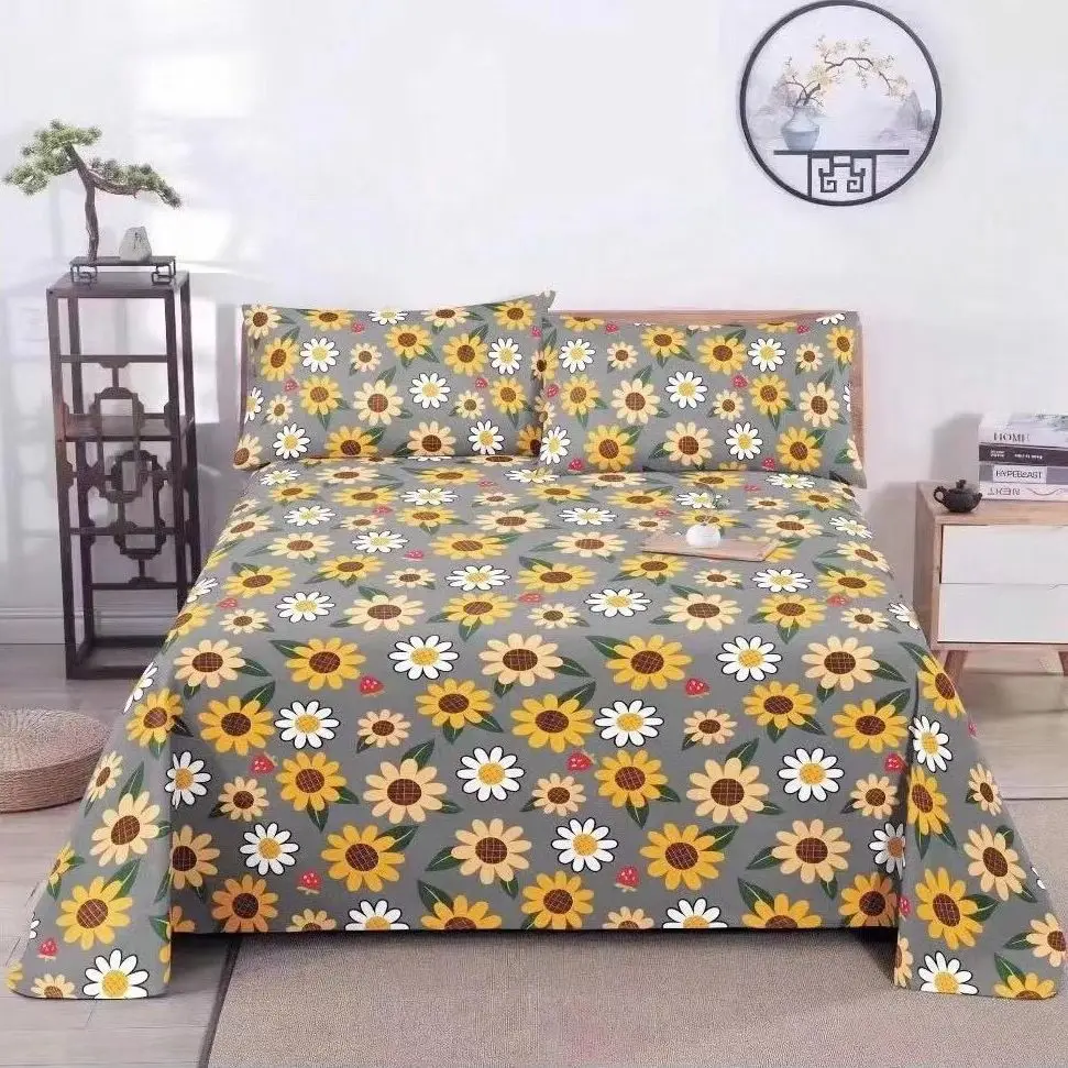 

100% cotton old coarse cloth sheet single piece pure cotton thicker double bed single tatami kang sheet (no pillowcase)