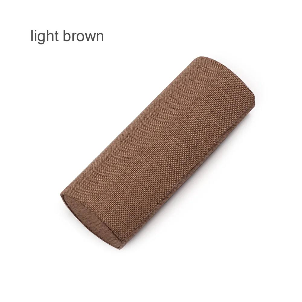 light brown Мужские и женские винтажные Ретро квадратные очки коробка солнцезащитные очки льняные складные очки Чехол оптические корзины ручной работы для хранения очки Чехол Новинка - Цвет: light brown