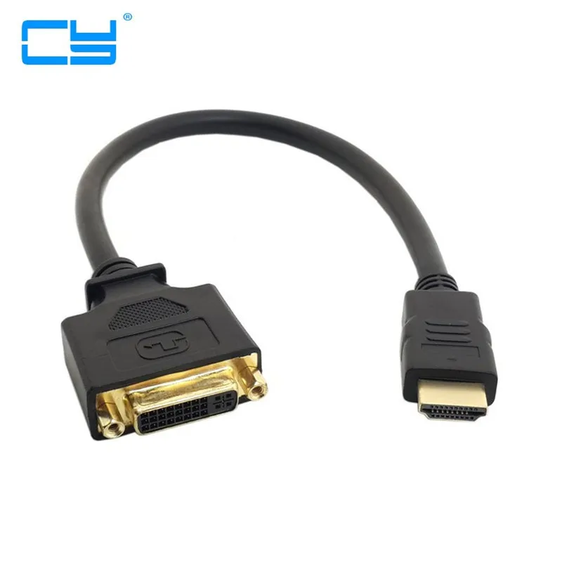 Adaptador DVI Femea para HDMI, convertidor Macho Compatible con Cabo, Para PC,...