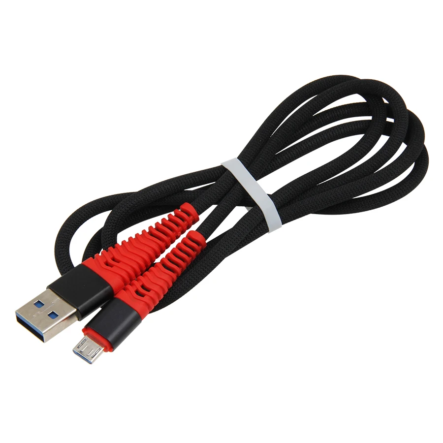 100 шт. 1 м 3 фута Micro Type C 8pin USB зарядный кабель шнур для Iphone XR XS Max Samsung прочная