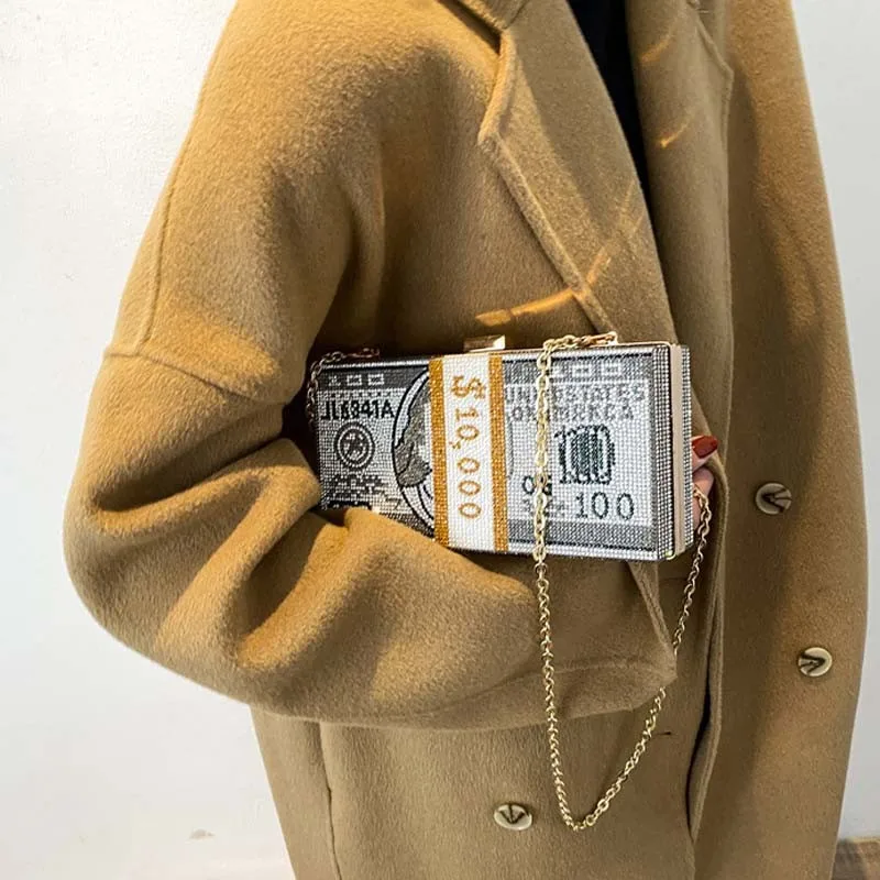 

Сумка-кошелек со стразами, кошелек для денег, клатч со стразами, дамские мини-кошельки и сумочки, модная новая сумка для вечевечерние