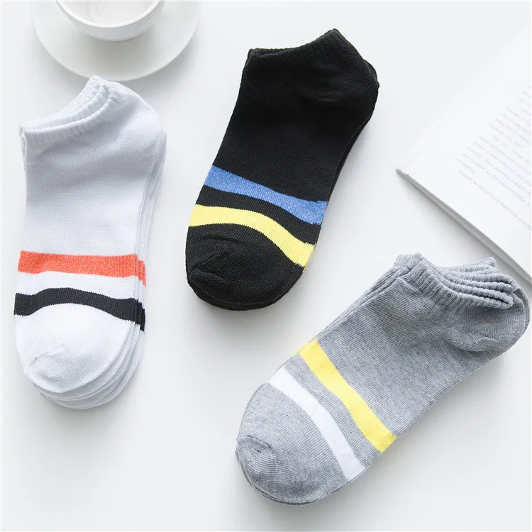 SAGACE/удобные хлопковые тапочки унисекс в полоску Короткие носки Однотонные Сезон