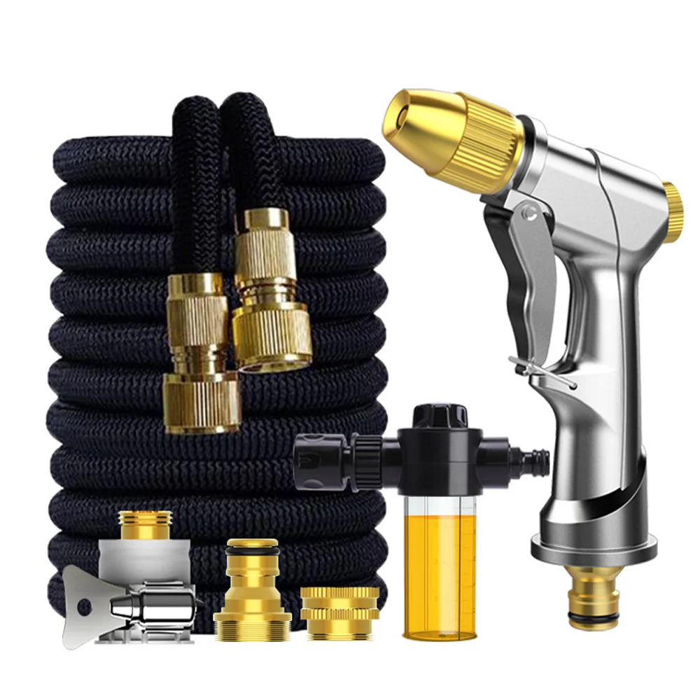 

Expandable Magic Hose Pipe High-Pressure Car Wash Hose Adjustable Spray Flexible Home Garden Watering Hose Cleaning Water Gun