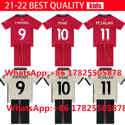 

2021 2022 грива дети 21 22 Топы M.SALAH THIAGO DIOGO J Liverpooles футбол Джерси ORIGI MILNER A.BECKER LfCs футбол комплект рубашек
