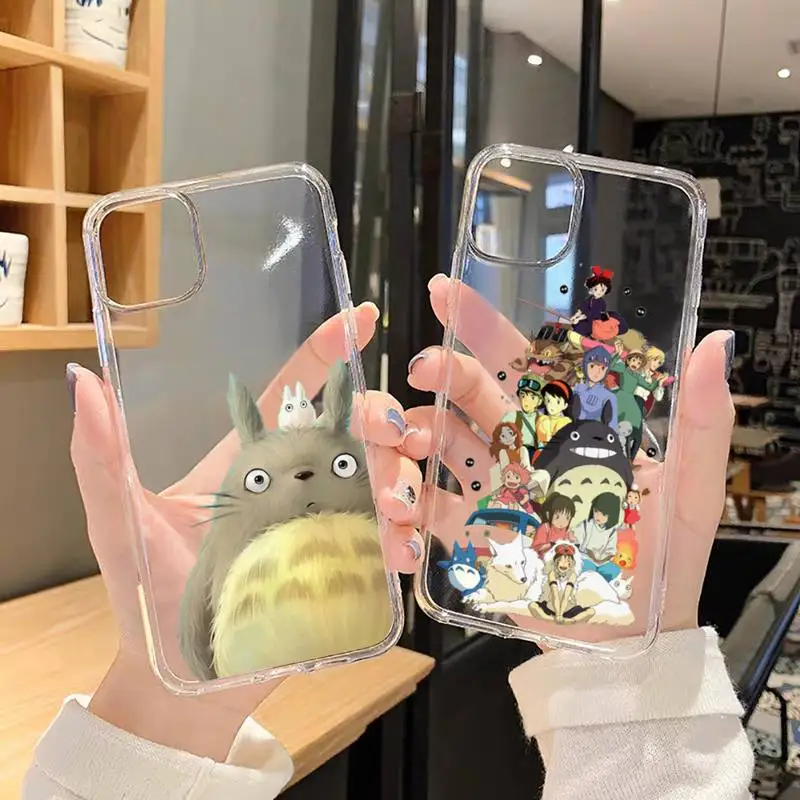 

My Neighbor Totoro Phone Case Transparent soft For iphone 5 5s 5c se 6 6s 7 8 11 12 plus mini x xs xr pro max