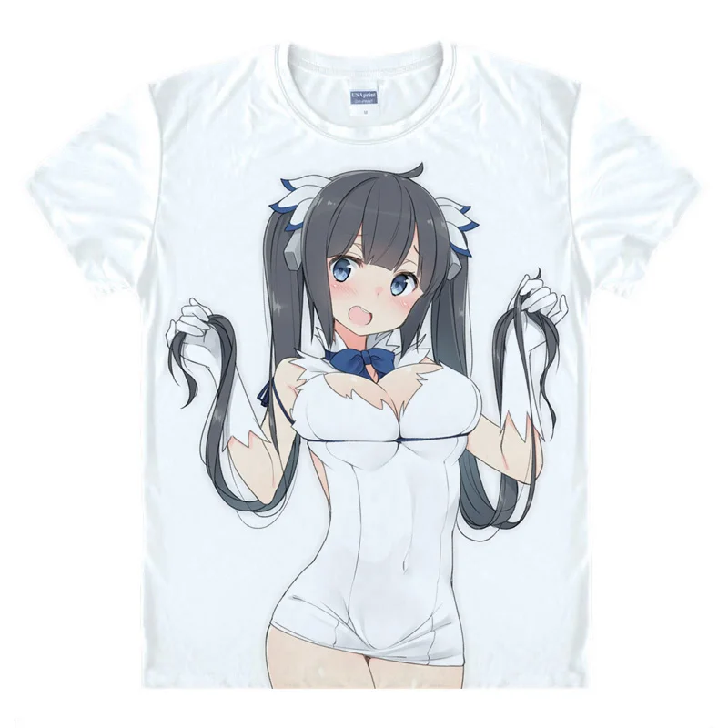 DanMachi Familia миф Гестия футболка аниме японский известных анимации Новинка летняя