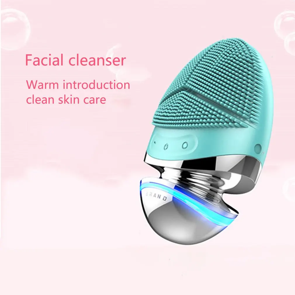 

Silicone Introduction Instrument Ems Micro Current Cleansing Instrument Photon Skin Rejuvenation Pore Cleaner