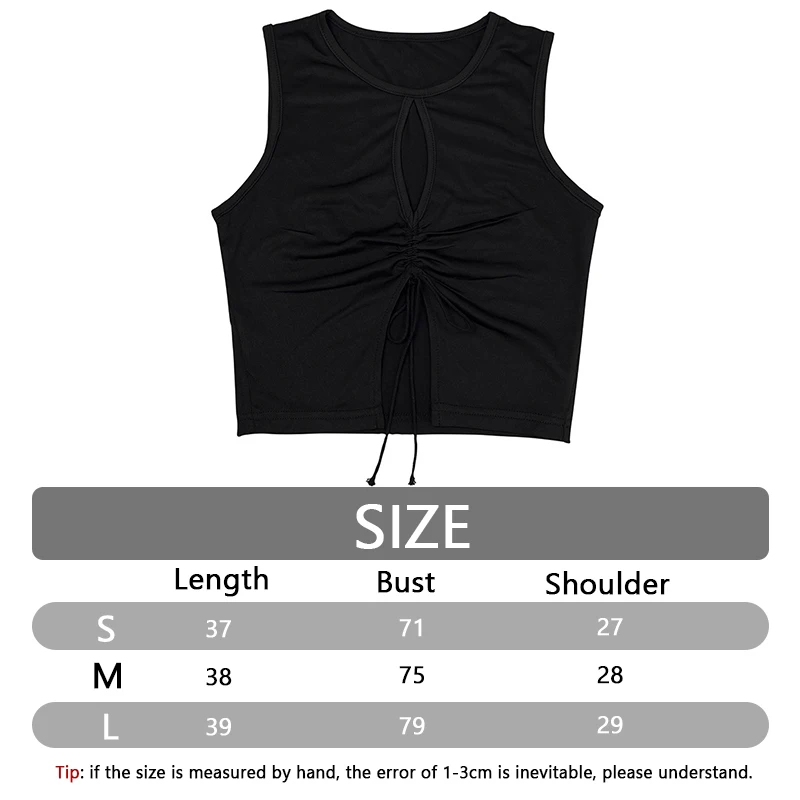 

Women Summer Top Sexy Cut-Out Sleeveless Crop Tops Backless Hollow Out Tank Tops For Girl Punk Style Blouses Spaghetti Straps