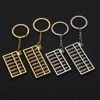creative stainless steel chinese abacus keyring keychain mathematics pendant accessories car bag key chain gift jewelry gift