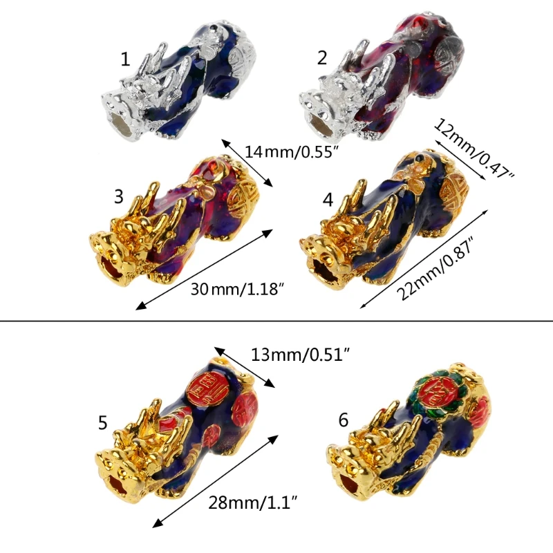 Китайские бусины Pixiu 634D с изменением цвета и температуры настроения амулет на