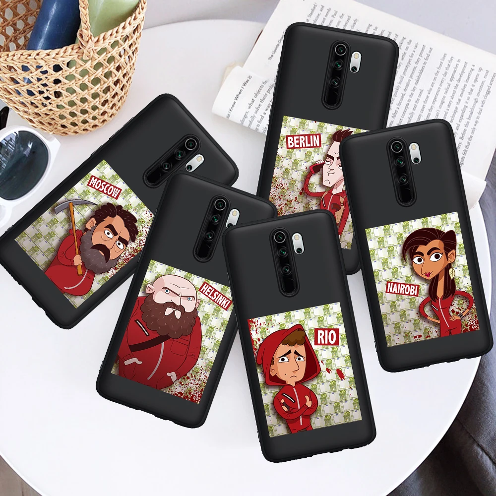 

New Cartoon Cute Spain TV Money Heist for Xiaomi Mi 9T Redmi Note 5 6 7 8 8T 9 9S 10 10Pro K20 K30 9T Pro Phone Case Coque Funda