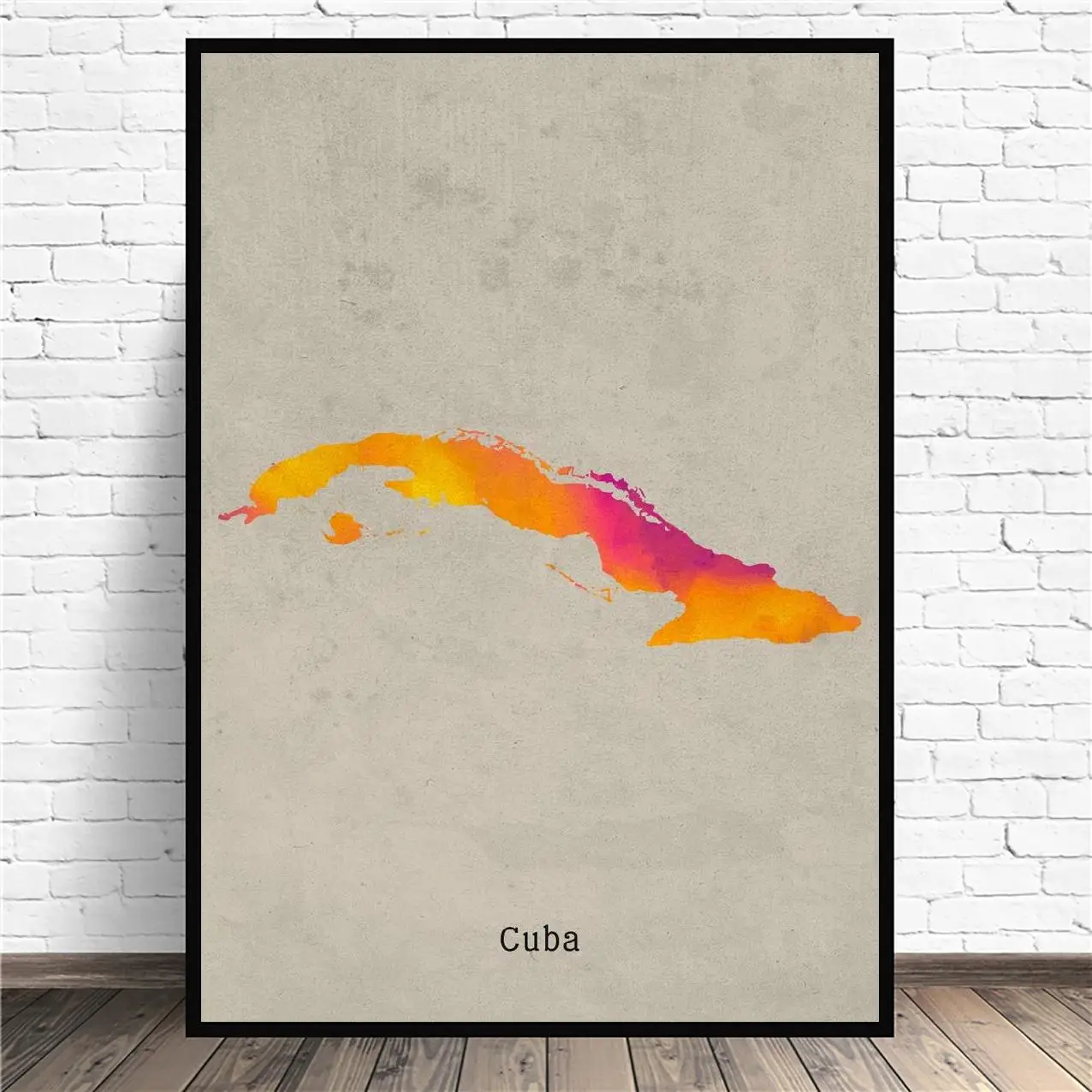 

Куба Карта холст картины настенные картины печать на холсте домашний Декор настенный плакат для декора для Гостиная