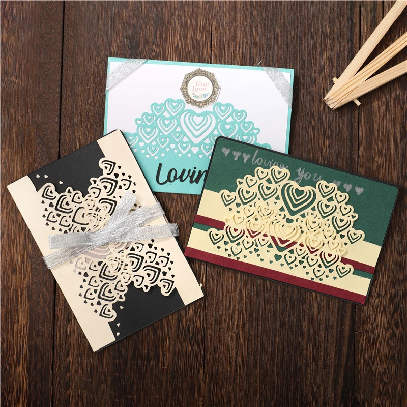 

YaMinSanNiO Layer Heart Border Metal Cutting Dies New 2020 Stencils for DIY Scrapbooking Decoration Embossing Handcraft Die Cut