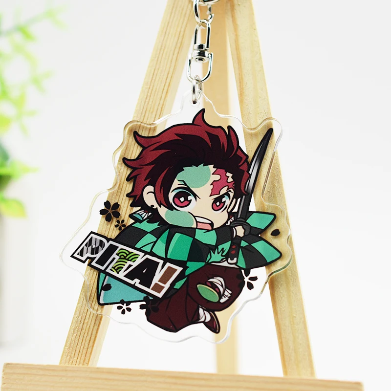 Брелок для ключей из японского аниме рассекающий демонов акриловый аксессуар