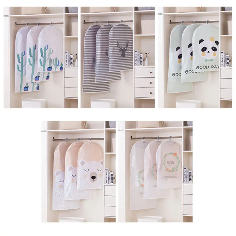 12 шт./компл. мультфильм печатных чехол для одежды защиты от пыли 3 пальто больших