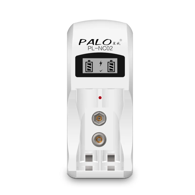 Белый PALO Универсальный C902 2 слота ЖК-дисплей Умный интеллектуальный литий-ионный аккумулятор зарядное устройство для AA/AAA NiCd NiMh 9v аккумуляторные батареи - Цвет: Белый