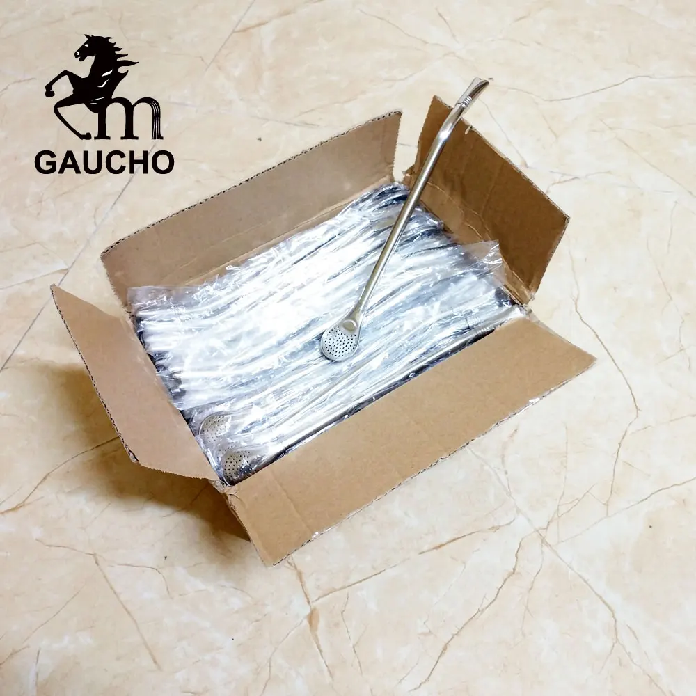 200 шт./лот Gaucho Yerba Mate Straw 22 см Съемный нержавеющий фильтр Bombilla Drink Smooth Easy Cleaning