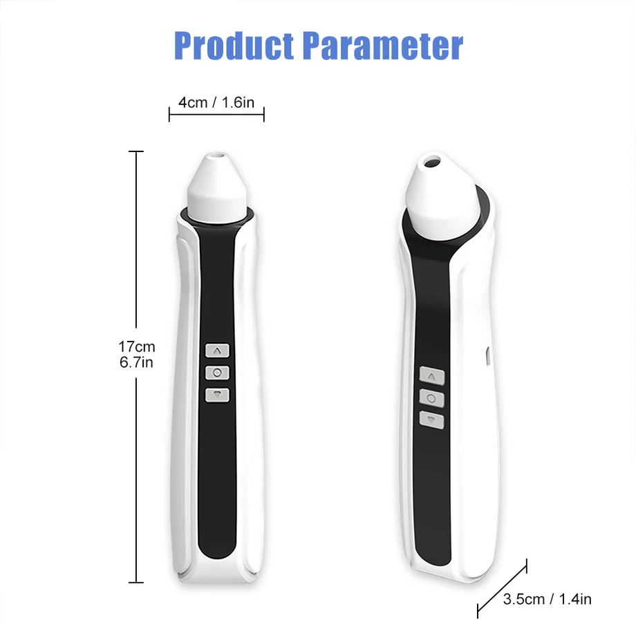 

USB Rechargeable Blackhead Remover Comedone Extractor Skin Tightening Skin Tag Remover Facial Clean Face Skin Care Tools