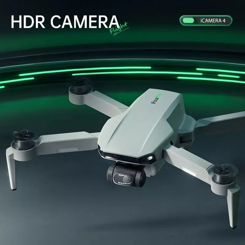 Мини-Дрон HR iFour I4 PRO GPS 4k с 3-осевым шарнирным подвесом FPV HD камера бесщеточный
