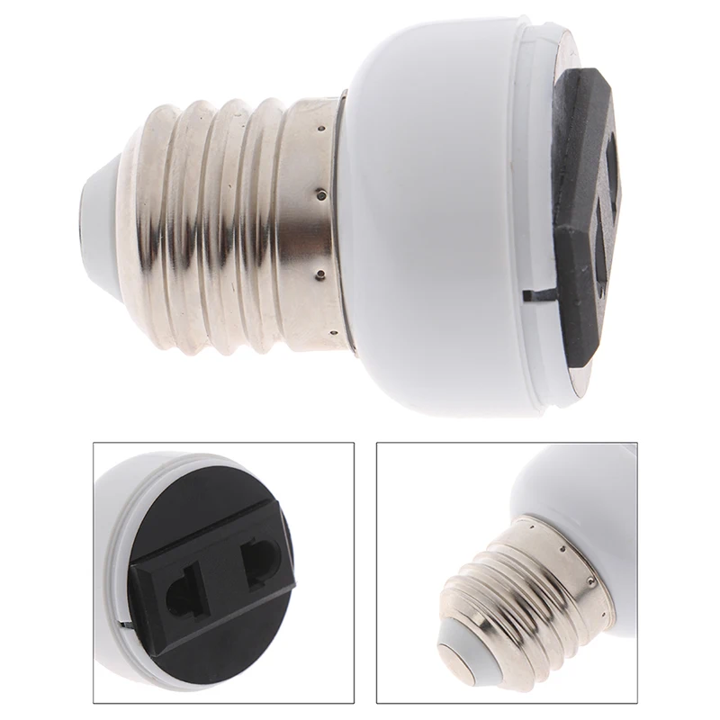 

1PC E27 ABS US/EU Plug Connector Accessories Bulb Holder Lighting Fixture Bulb Base Screw Light Socket Conversion For Light