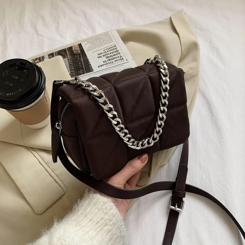 

Handbag women's mini shoulder bag satchel style small messenger bag women's 2021 metal chain handbag handbag tote bag
