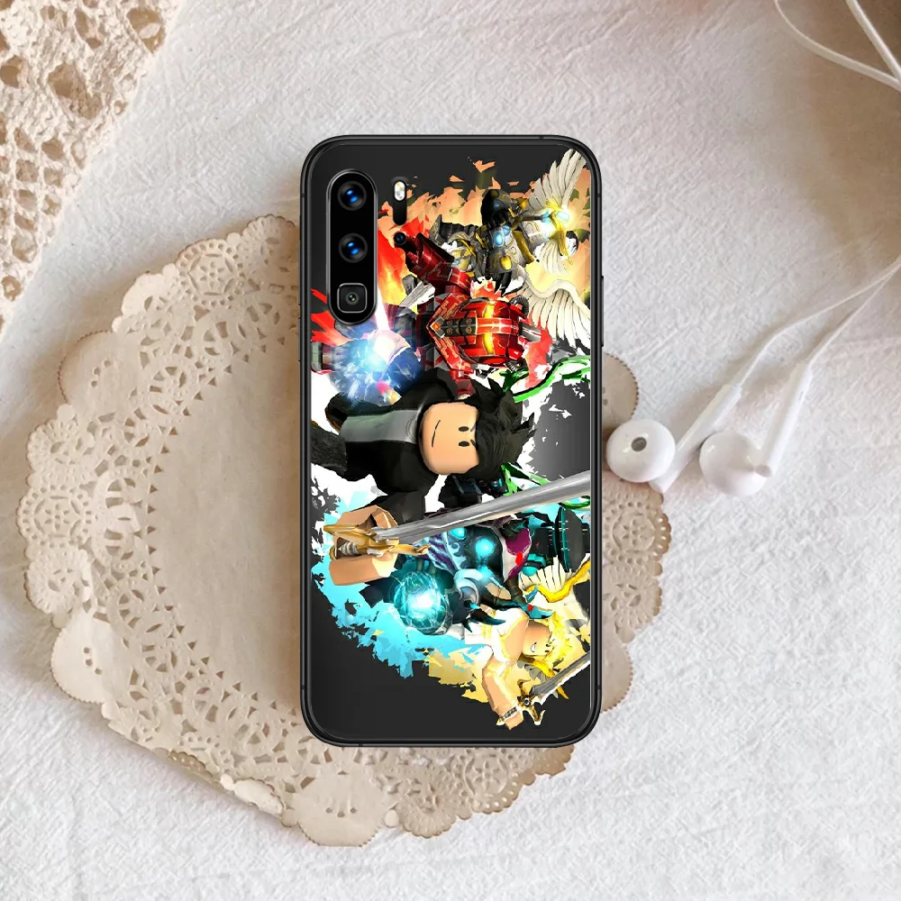 

Popular Game Robloxes Phone Case For Huawei P Mate 10 20 30 40 Pro Lite Smart 2019 2021 black Coque Luxury Cover Soft Etui Trend