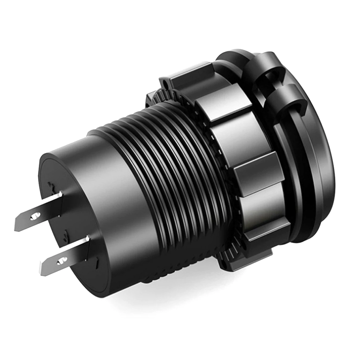 SOONHUA 12/24V Dual USB Автомобильное зарядное устройство Зарядное устройство PD КК 3,0 зарядное устройство переходник под розетку с светодиодный вольтметр Водонепроницаемый для Автомобиль Мотоцикл лодка