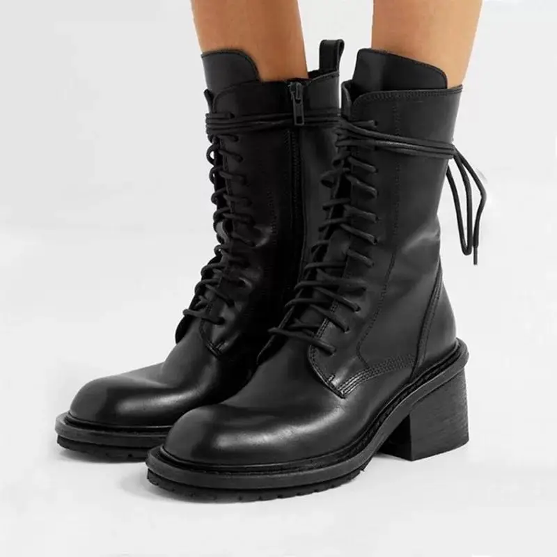 Новые Модные ботильоны зимние ботинки женские из натуральной кожи рабочая обувь