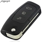 Bilchave 3 кнопки флип складной пульт дистанционного Fob крышка Uncut автомобиль заготовка для ключа зажигания для Ford Focus Fiesta C Max KA